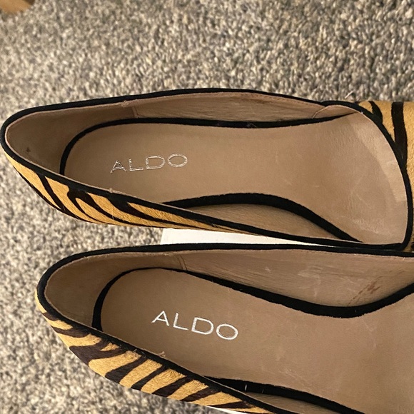 Zebra Print Calf Hair Heels - Picture 3 of 10